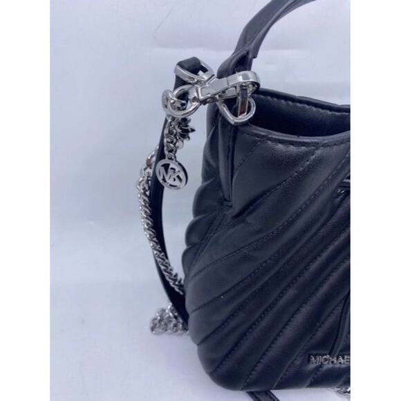 Michael Kors Suri Small Vegan Black Faux Leather Cross Body Bag - Picture 6 of 8